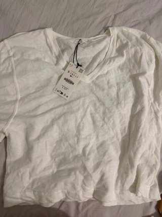 Camiseta Zara Blanca Talla S
