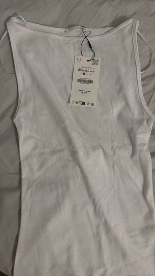 Top Zara Blanco Talla M