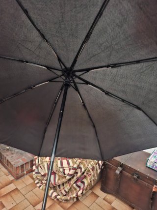 Paraguas negro plegable