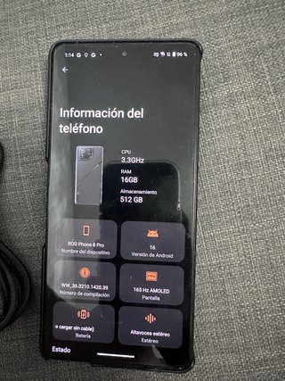 ASUS ROG Phone 8 Pro Negro Oficial UE 05TPUP