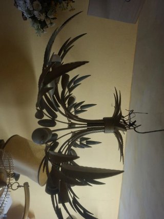 Lámpara Ferro Art Artesanal Años 50