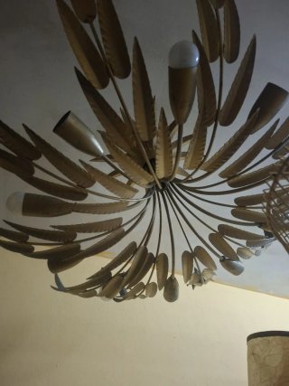 Lámpara Ferro Art Artesanal Años 50