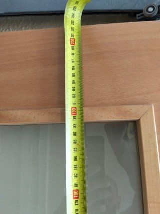 Puerta corredera madera con cristal