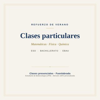 Clases particulares de verano