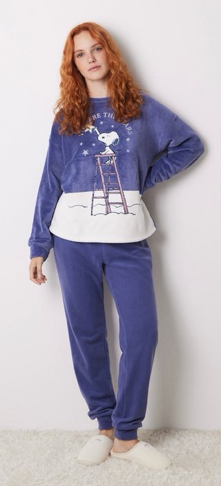 Pijama Snoopy azul y blanco