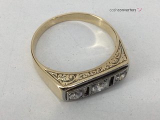 anillo oro 18k con piedra con diamante