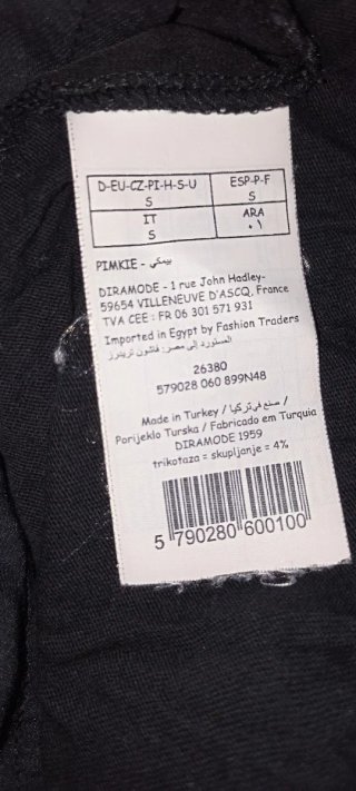 Camiseta negra encaje manga larga