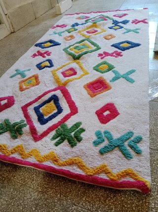 Alfombra infantil algodón multicolor