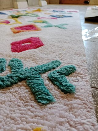 Alfombra infantil algodón multicolor