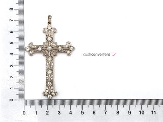 crucifijo oro 18k con piedra con diamante
