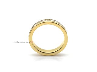 alianza oro 18k con piedra con diamante