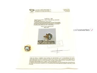 sortija oro 18k con piedra con diamante