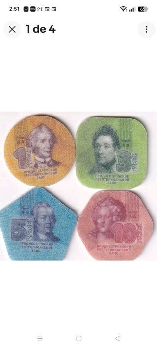 4 Monedas Coleccionables Transnistria