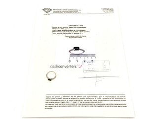 sortija oro 18k con piedra con diamante