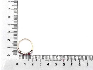 anillo oro 18k con piedra con diamante,rubi t. 16 (17,84 mm)