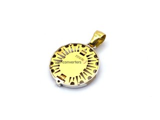 medalla oro 18k con piedra con circonita