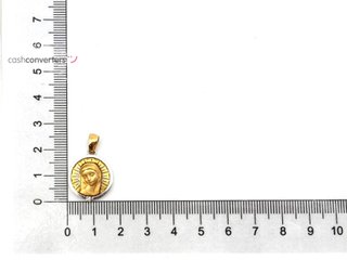 medalla oro 18k con piedra con circonita