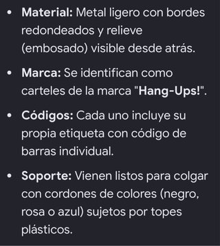 10 Placas Decorativas Metal Nuevas
