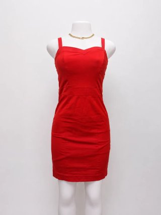 Vestido H&M Rojo Ajustado Talla S
