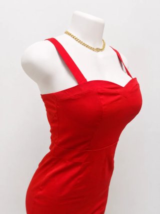 Vestido H&M Rojo Ajustado Talla S