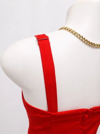 Vestido H&M Rojo Ajustado Talla S