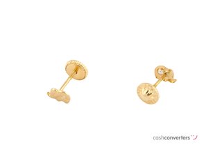 pendientes oro 18k con piedra