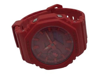 reloj pulsera caballero casio carbon core guard rojo
