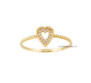 anillo oro 18k con piedra con circonita