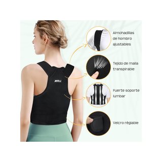 Corrector postura espalda soporte ajustable