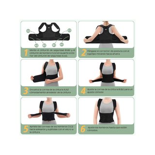 Corrector postura espalda soporte ajustable
