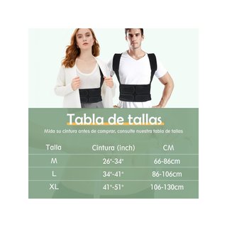 Corrector postura espalda soporte ajustable