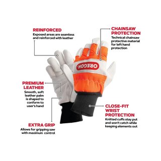 Oregon 91305L guantes motosierra anticorte talla L