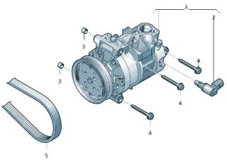 Compresor A/C VW 5Q0820803D