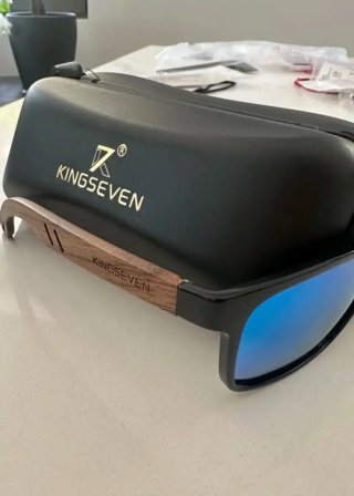 Gafas de Sol KINGSEVEN Polarizadas Madera Azul