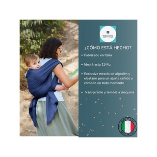 Fular portabebé ergonómico algodón orgánico