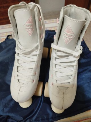 Patines Oxelo Blancos y rosa Talla 40 y casco L