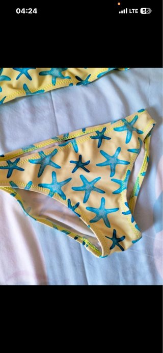 Costume da bagno bambina con stelle marine