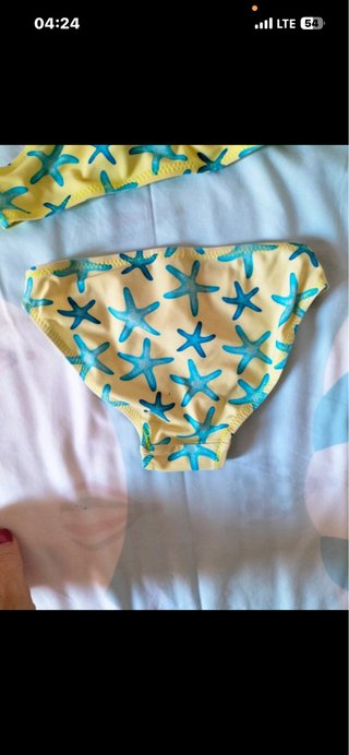 Costume da bagno bambina con stelle marine