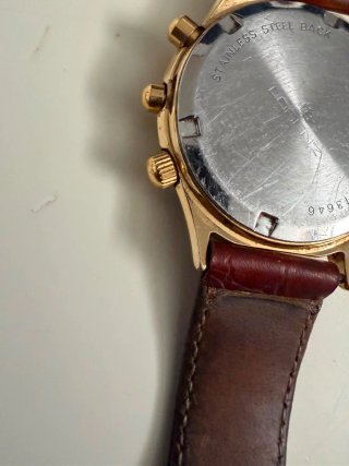 Orologio Lorenz Cronografo Vintage Oro Nero