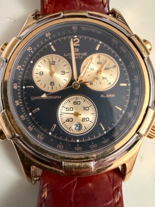 Orologio Lorenz Cronografo Vintage Oro Nero