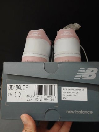 New Balance 480 Bianco Rosa Antico Nuove 37.5