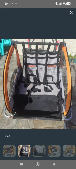 Carrito remolque bici niños carga