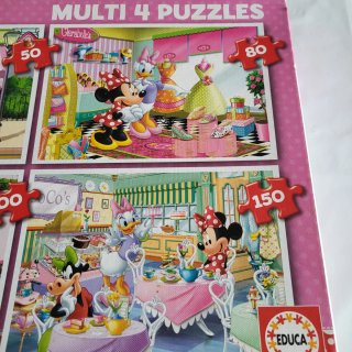 Puzzle Disney Minnie Mouse Multi 4 Puzzles