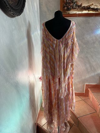 Abito Luisa Spagnoli seta multicolore tg 46
