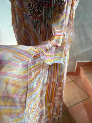 Abito Luisa Spagnoli seta multicolore tg 46