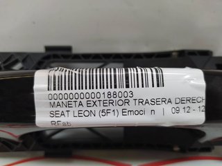 MANETA EXTERIOR TRASERA DERECHA SEAT LEON (5F1) Emoción