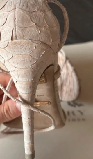 Sandalias Burberry Piel Serpiente Beige