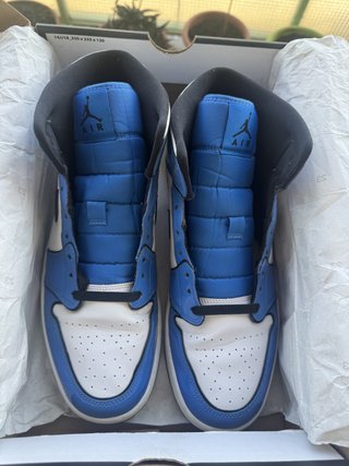 Air Jordan 1 Mid Signal Blue Tg 45