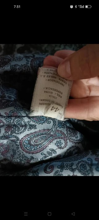 Chaquetón Piel Vintage Negro talla 44