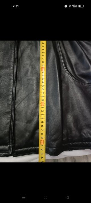 Chaquetón Piel Vintage Negro talla 44